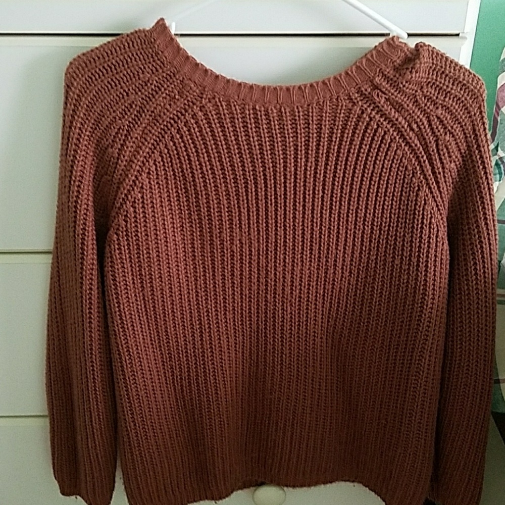 Burnt orange sweater